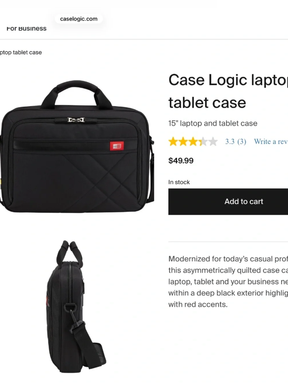 NIP Case Logic laptop/tablet case travel bag